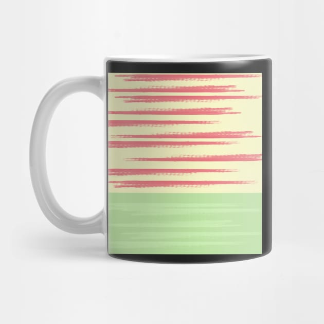 Pink Light green brush strokes pattern by PlusAdore